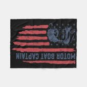 Motorboot Kapitän American Flag Pontoon Boot 4 Fleecedecke (Vorderseite (Horizontal))