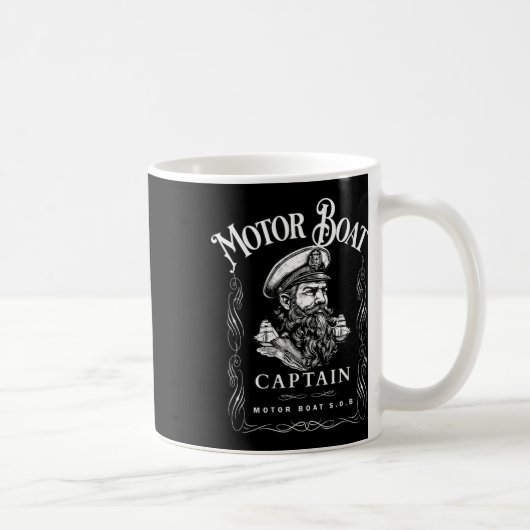Motorboot Kapitän Funny Pontoon Boot Motor Bootmot Kaffeetasse (Rechts)