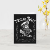 Motorboot Kapitän Funny Pontoon Boot Motor Bootmot Karte (Gelbe Blume)