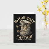 Motorboot Kapitän Funny Pontoon Boot Motor Bootmot Karte (Gelbe Blume)