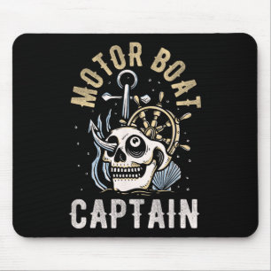 Motorboot Kapitän Funny Pontoon Boot Motor Bootmot Mousepad