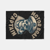 Motorboot Kapitän für Bootsbesitzer Boot Fleecedecke (Vorderseite (Horizontal))