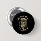 Motorboot Kapitän Lustig Ponton Bootfahren Motorbo Button (Vorne & Hinten)