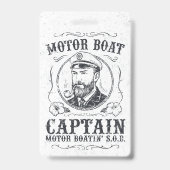 Motorboot Kapitän Lustig Pontoon Bootfahren Ausweis (Rückseite)