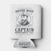 Motorboot Kapitän Lustig Pontoon Bootfahren Dosenkühler (Rückseite)