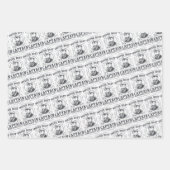 Motorboot Kapitän Lustig Pontoon Bootfahren Geschenkpapier Set (Vorderseite 2)