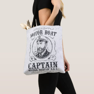 Motorboot Kapitän Lustig Pontoon Bootfahren Tasche