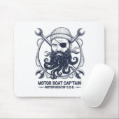 Motorboot Kapitän Männer Frauen Freundlich Pontoon Mousepad (Mit Mouse)