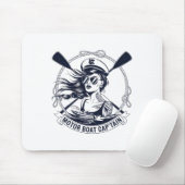 Motorboot Kapitän Männer Frauen Pontoon Booten Mousepad (Mit Mouse)