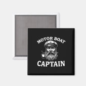 Motorboot Kapitän T-Shirt Sailin Magnet (Vorderseite/Rückseite)