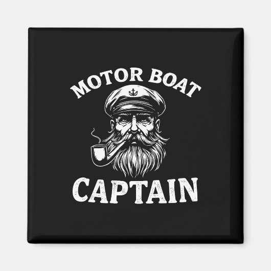 Motorboot Kapitän T-Shirt Sailin Magnet (Vorne)