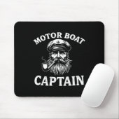 Motorboot Kapitän T-Shirt Sailin Mousepad (Mit Mouse)