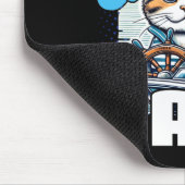 Motorboot Katze Kapitän Schnellboot Besitzer Motor Mousepad (Ecke)