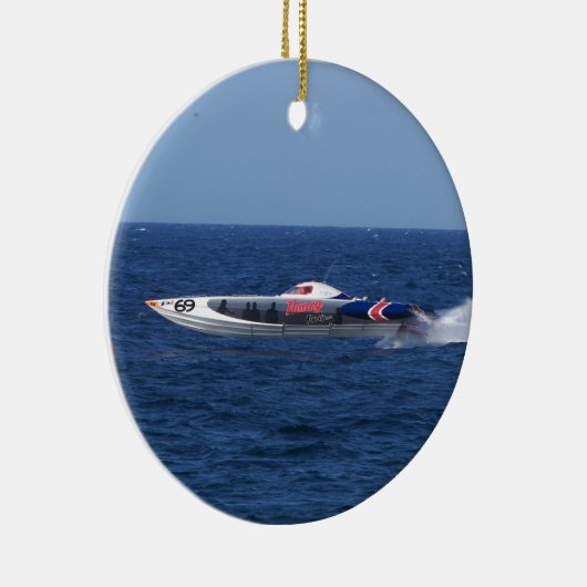 Motorboot Keramikornament (Rechts)