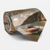 Motorboot Krawatte (Gerollt)