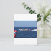 Motorboot Postkarte (Stehend Vorderseite)