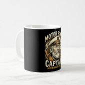 Motorboot-Sob-Motorboot-Kapitän-Ponton-See Kaffeetasse (Vorderseite Links)