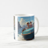 Motorboot Tasse (VorderseiteRechts)