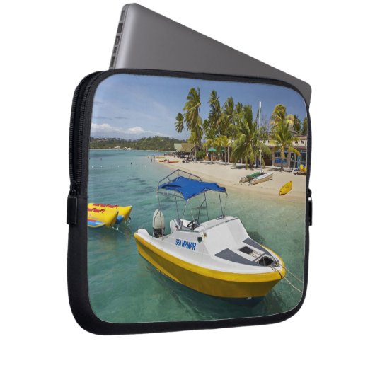 Motorboot und Bananenboot Laptopschutzhülle (Vorne Rechts)