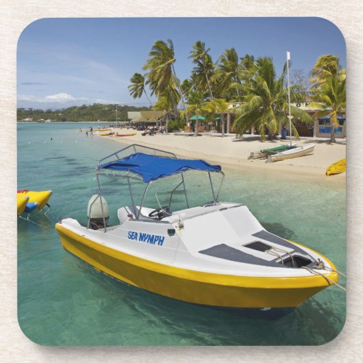 Motorboot und Bananenboot Untersetzer (Vorderseite)