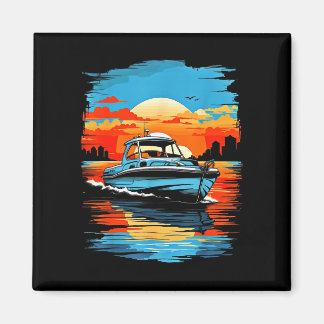 Motorboot-Yacht-Kreuzfahrt-Sommer-Schifffahrt  Magnet
