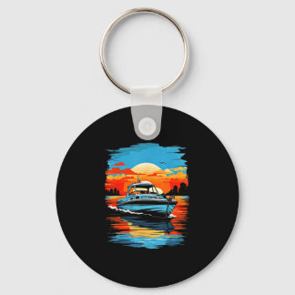Motorboot-Yacht-Kreuzfahrt-Sommer-Schifffahrt  Schlüsselanhänger