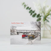 Motorboote in der Nähe von Pont Bir-Hakeim - Paris Postkarte (Stehend Vorderseite)
