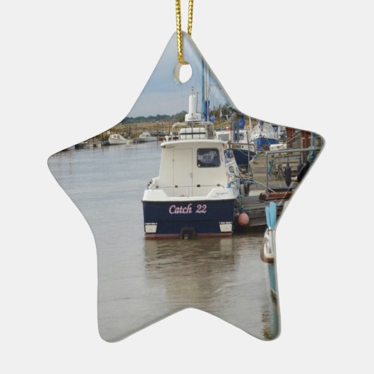 Motorbootfang 22 keramikornament (Links)