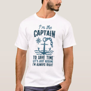 Motorbootführer Ich bin der Captain Anchor T-Shirt