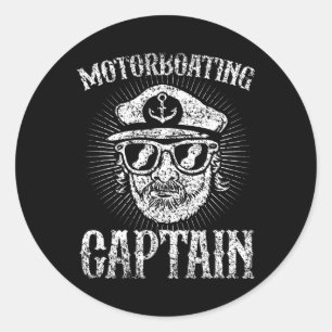 Motorbootführer Motorboote Motorboot Motorboa Runder Aufkleber