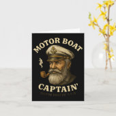 Motorbootkapitän Funny Pontoon Bootmotorboote Karte (Gelbe Blume)