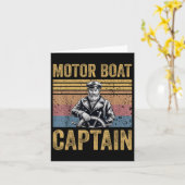 Motorbootkapitän Funny Pontoon Motorbootmann Karte (Gelbe Blume)