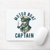 Motorbootkapitän für Bootsbesitzer Kapitän Bootfah Mousepad (Mit Mouse)