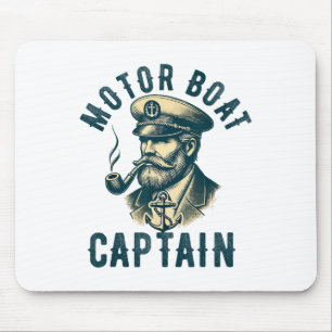 Motorbootkapitän für Bootsbesitzer Kapitän Bootfah Mousepad