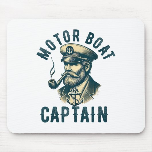 Motorbootkapitän für Bootsbesitzer Kapitän Bootfah Mousepad (Vorne)