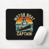Motorbootkapitän Lustiger Pontonboot-Motorboot Mousepad (Mit Mouse)