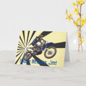 Motorcross Birthday Karte (Gelbe Blume)