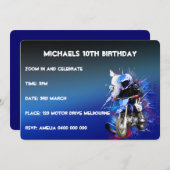 motorcross Einladung (Vorne/Hinten)