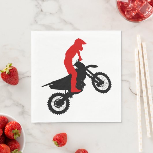 Motorcross-Fahrer Papier Napkins Serviette (Beispiel)