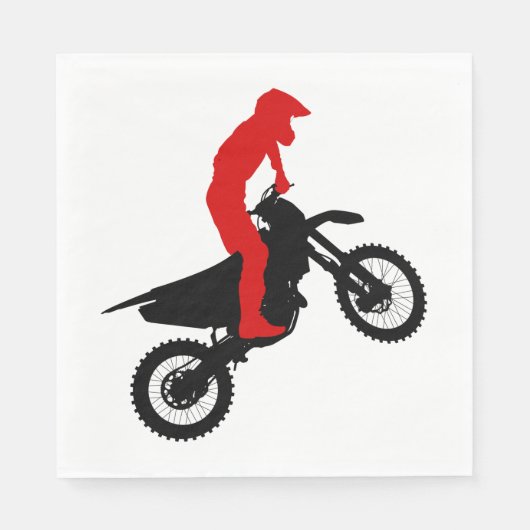 Motorcross-Fahrer Papier Napkins Serviette (Vorderseite)