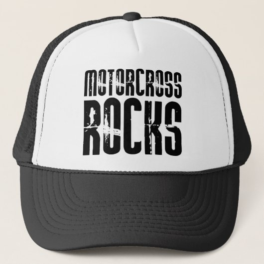 Motorcross Felsen Truckerkappe (Vorderseite)