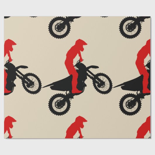 Motorcross Reiter-Packpapier Geschenkpapier (Flach)