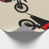 Motorcross Reiter-Packpapier Geschenkpapier (Ecke)