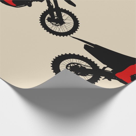 Motorcross Reiter-Packpapier Geschenkpapier (Ecke)