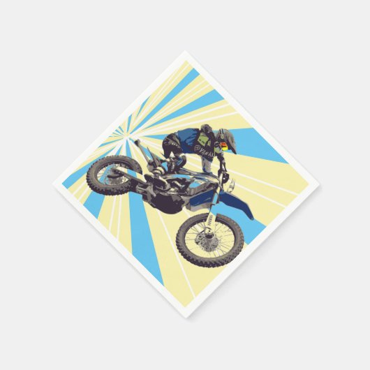 Motorcross Rider Serviette (Ecke)