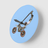 Motorcross Runde Wanduhr (Winkel)