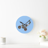Motorcross Runde Wanduhr (Zuhause)