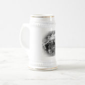 Motorcycle Beer Stein Bierglas (Vorderseite Links)