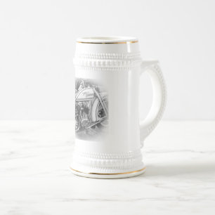 Motorcycle Beer Stein Bierglas
