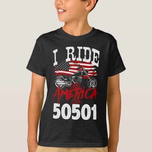 Motorcycle Biker Anti Trump 50501 Pro-democracy Re T-Shirt (Vorderseite)